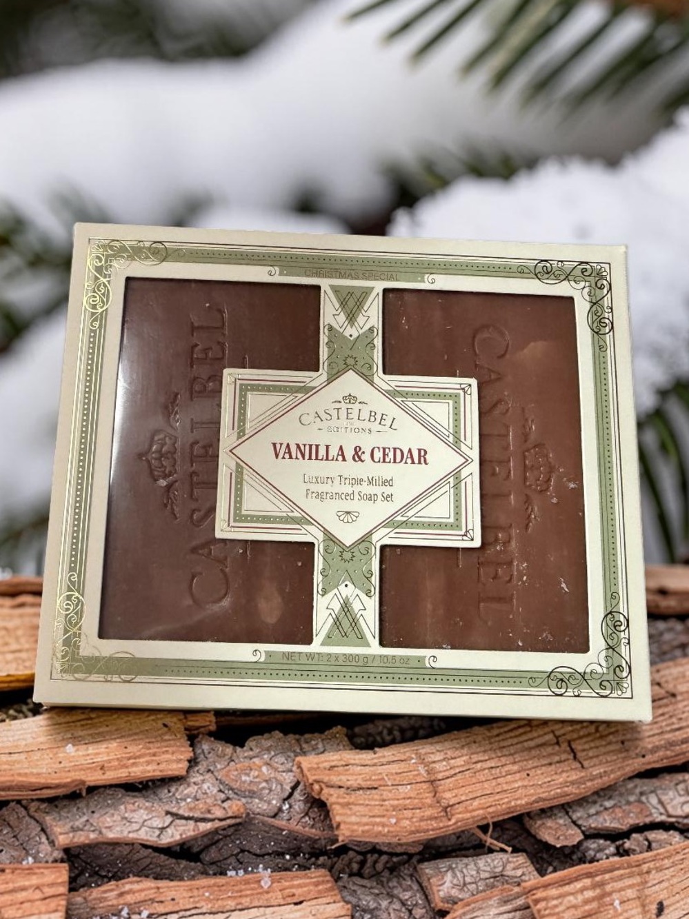 Castelbel NWT Vanilla & Cedar Luxury Triple-Milled Fragrance Soap Set